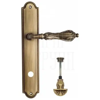 Дверная ручка Venezia 'MONTE CRISTO' на планке PL98 матовая бронза (wc-4)