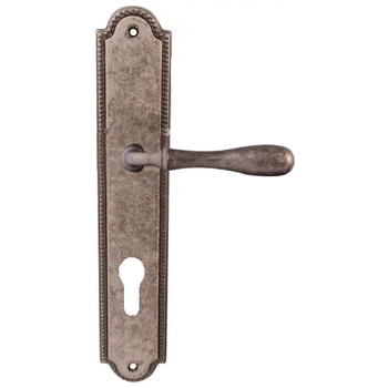 Дверная ручка на планке Melodia 294/458 'Beta' античное серебро (cyl)