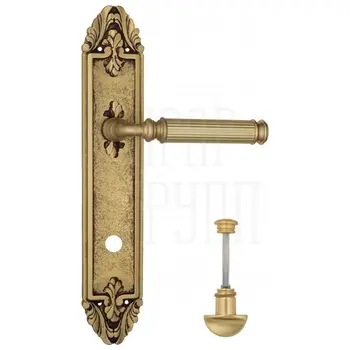 Дверная ручка Venezia 'MOSCA' на планке PL90 французское золото (wc)