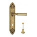 Дверная ручка Venezia "MOSCA" на планке PL90, французское золото (wc)