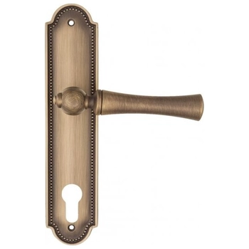 Дверная ручка Fratelli Cattini 'FOGGIA' на планке PL248 матовая бронза (cyl)