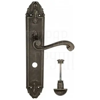 Дверная ручка Venezia 'VIVALDI' на планке PL90 античное серебро (wc)