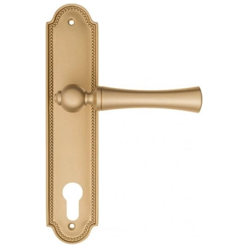 Дверная ручка Fratelli Cattini 'FOGGIA' на планке PL248 матовая латунь (cyl)