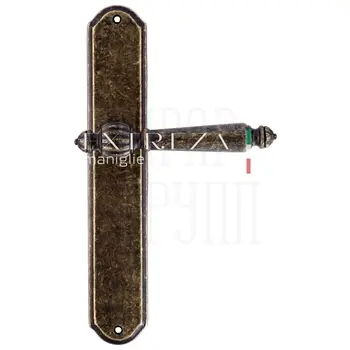 Дверная ручка Extreza 'DANIEL' (Даниел) 308 на планке PL01 античная бронза