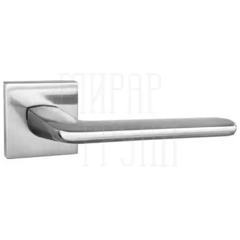 Дверные ручки Puerto (Пуэрто) 'Гляссе', серия SLIM INAL 555-03 (slim) на тонком квадратном основании матовый никель
