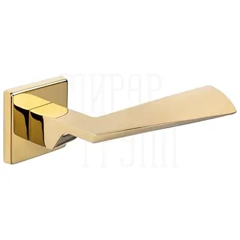 Дверная ручка Extreza Hi-Tech 'Dia' (Диа) 118 на квадратной розетке R11 полированное золото (PVD)