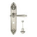 Дверная ручка Venezia 'PELLESTRINA' на планке PL90, натуральное серебро (wc)