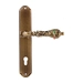 Дверная ручка Extreza 'GRETA' (Грета) 302 на планке PL01, матовая бронза (cyl)