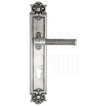 Дверная ручка Venezia 'IMPERO' на планке PL97 натуральное серебро (cyl)