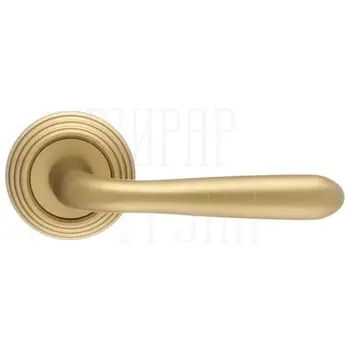Дверная ручка Extreza 'ALDO' (Алдо) 331 на круглой розетке R05 матовое золото