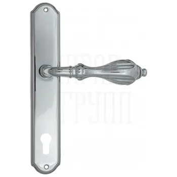 Дверная ручка Venezia 'ANAFESTO' на планке PL02 полированный хром (cyl)