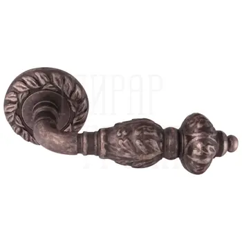 Дверная ручка на розетке Melodia 230 (60) 'Gemini' античное серебро
