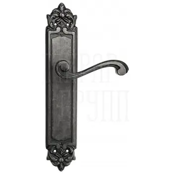 Дверная ручка Venezia 'VIVALDI' на планке PL96 античное серебро