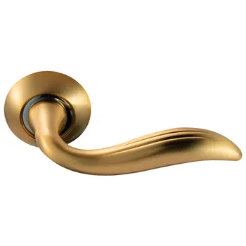 Дверные ручки на круглой розетке Archie S010 100 матовое золото