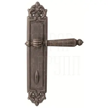 Дверная ручка на планке Melodia 235/229 'Mirella' античное серебро (wc)