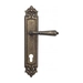 Дверная ручка Venezia "VIGNOLE" на планке PL96, античная бронза (cyl)