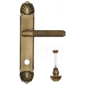Дверная ручка Venezia 'EXA ZIG' на планке PL87 матовая бронза (wc-4)