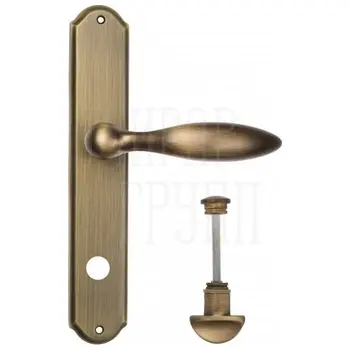 Дверная ручка Venezia 'MAGGIORE' на планке PL02 матовая бронза (wc)