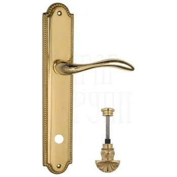 Дверная ручка Venezia 'ALESSANDRA' на планке PL98 полированная латунь (wc-4)