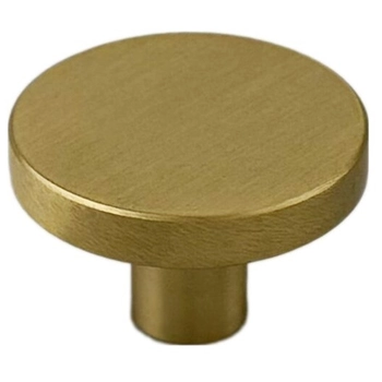 Мебельная ручка-кноб CORONA mod. '0046' Ø30 x 19 mm матовая латунь