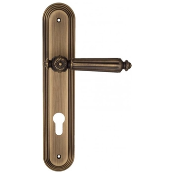 Дверная ручка Fratelli Cattini 'TORCELLO' на планке PL288 матовая бронза (cyl)