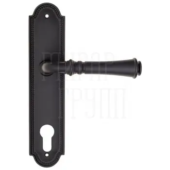 Дверная ручка Fratelli Cattini 'GRACIA' на планке PL248 матовый черный (cyl)