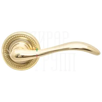 Дверная ручка Extreza 'Agata' (Агата) 310 на круглой розетке R03 полированное золото