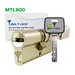 Цилиндровый механизм ключ-вертушка Mul-T-Lock (Светофор) MTL600 155 mm (75+10+70), латунь + флажок