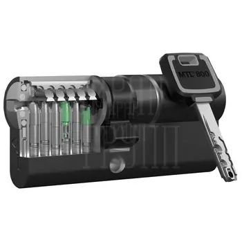 Цилиндр ключ-ключ Мультлок (Светофор) MTL800 105 mm (40+10+55) черный + флажок