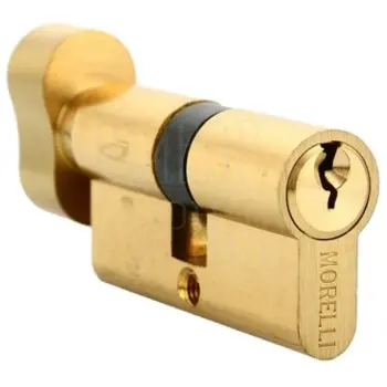 Цилиндр Morelli (60 мм/25+10+25) ключ-вертушка золото