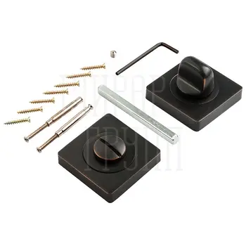 Завертка квадр. к ручкам Renz INBK 02 бронза черная с патиной