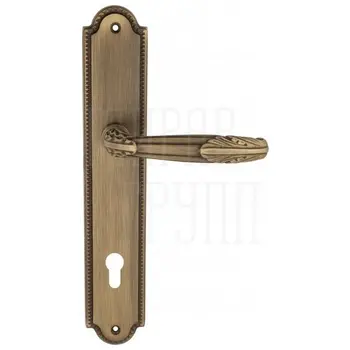 Дверная ручка Venezia 'ANGELINA' на планке PL98 матовая бронза (cyl)