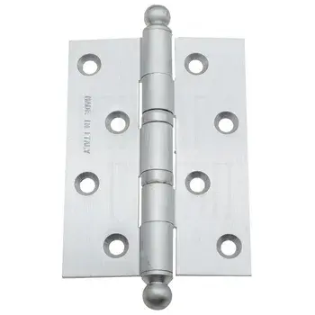 Дверная петля универсальная с круглым колпачком Fratelli Cattini CR102 102x75x3 матовый хром