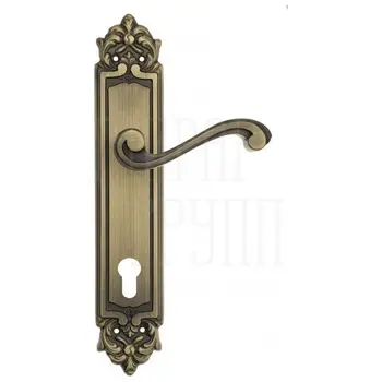 Дверная ручка Venezia 'VIVALDI' на планке PL96 матовая бронза (cyl)