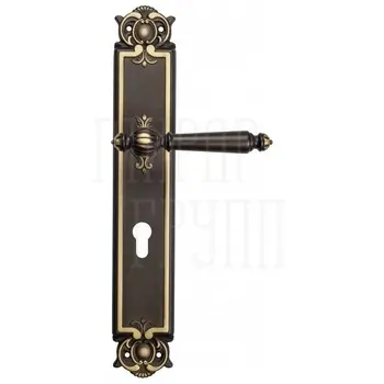 Дверная ручка Venezia 'PELLESTRINA' на планке PL97 темная бронза (cyl)