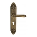 Дверная ручка Venezia 'CASTELLO' на планке PL90, матовая бронза (cyl)