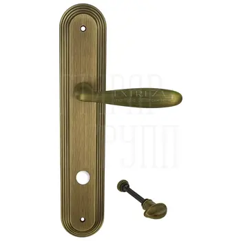 Дверная ручка Extreza 'VIGO' (Виго) 324 на планке PL05 матовая бронза (wc)