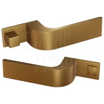 Дверная ручка Fratelli 'NM-612' 4 на прямоугольной розетке золото крайола