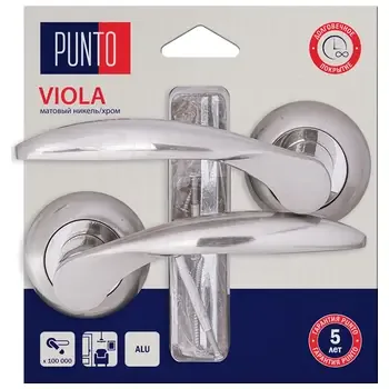 Дверная ручка Punto (Пунто) на круглой розетке "VIOLA" HD