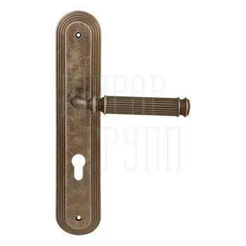 Дверная ручка на планке Melodia 290/235 'Ranja' античное серебро (cyl)