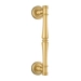 Ручка дверная скоба Extreza "PIERO" на круглых розетках R01, матовое золото