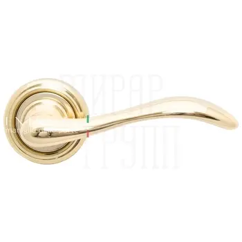 Дверная ручка Extreza 'Agata' (Агата) 310 на круглой розетке R01 полированное золото