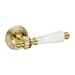 Дверная ручка на розетке Fimet 'Michelle' Porcellana 106P (269), золото + белая пыль