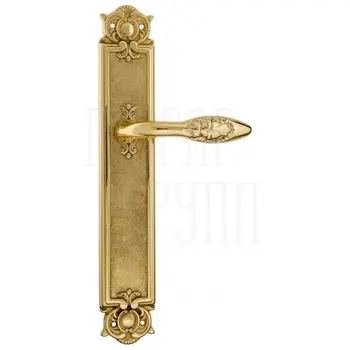Дверная ручка Venezia 'CASANOVA' на планке PL97 полированная латунь