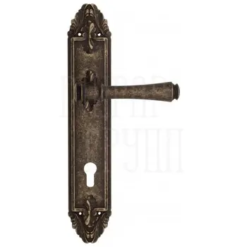 Дверная ручка Venezia 'CALLISTO' на планке PL90 античная бронза (cyl)