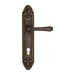 Дверная ручка Venezia "CALLISTO" на планке PL90, античная бронза (cyl)