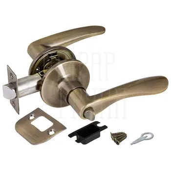 Дверная ручка-защелка Punto (Пунто) DK620 (фик.) античная бронза