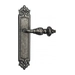 Дверная ручка Venezia 'LUCRECIA' на планке PL96, античное серебро