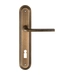Дверная ручка Extreza 'TERNI' (Терни) 320 на планке PL05, матовая бронза (key)