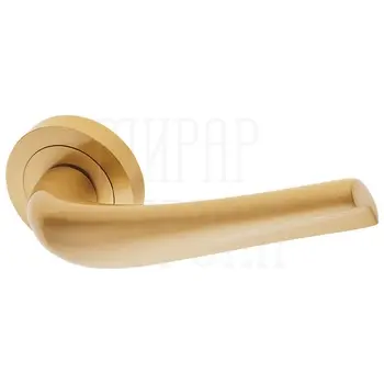 Дверные ручки на розетке Morelli Luxury 'Raft' матовое золото